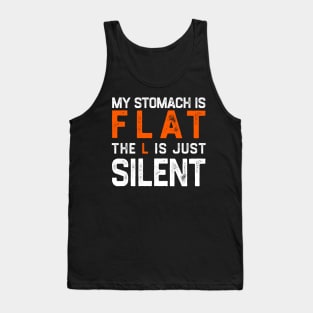 Flat Stomach Funny Saying Tank Top